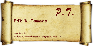 Pók Tamara névjegykártya